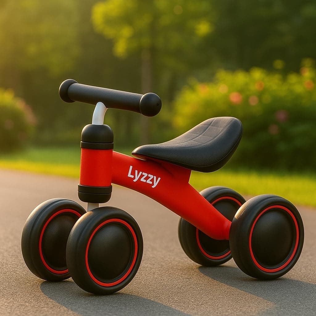 Bicicleta de Equilíbrio Infantil 4 Rodas Sem Pedal – Estável e Segura para Bebês +12 Meses – Desenvolvimento de Equilíbrio, Coordenação Motora – Vermelha Unissex | Amazon.com.br