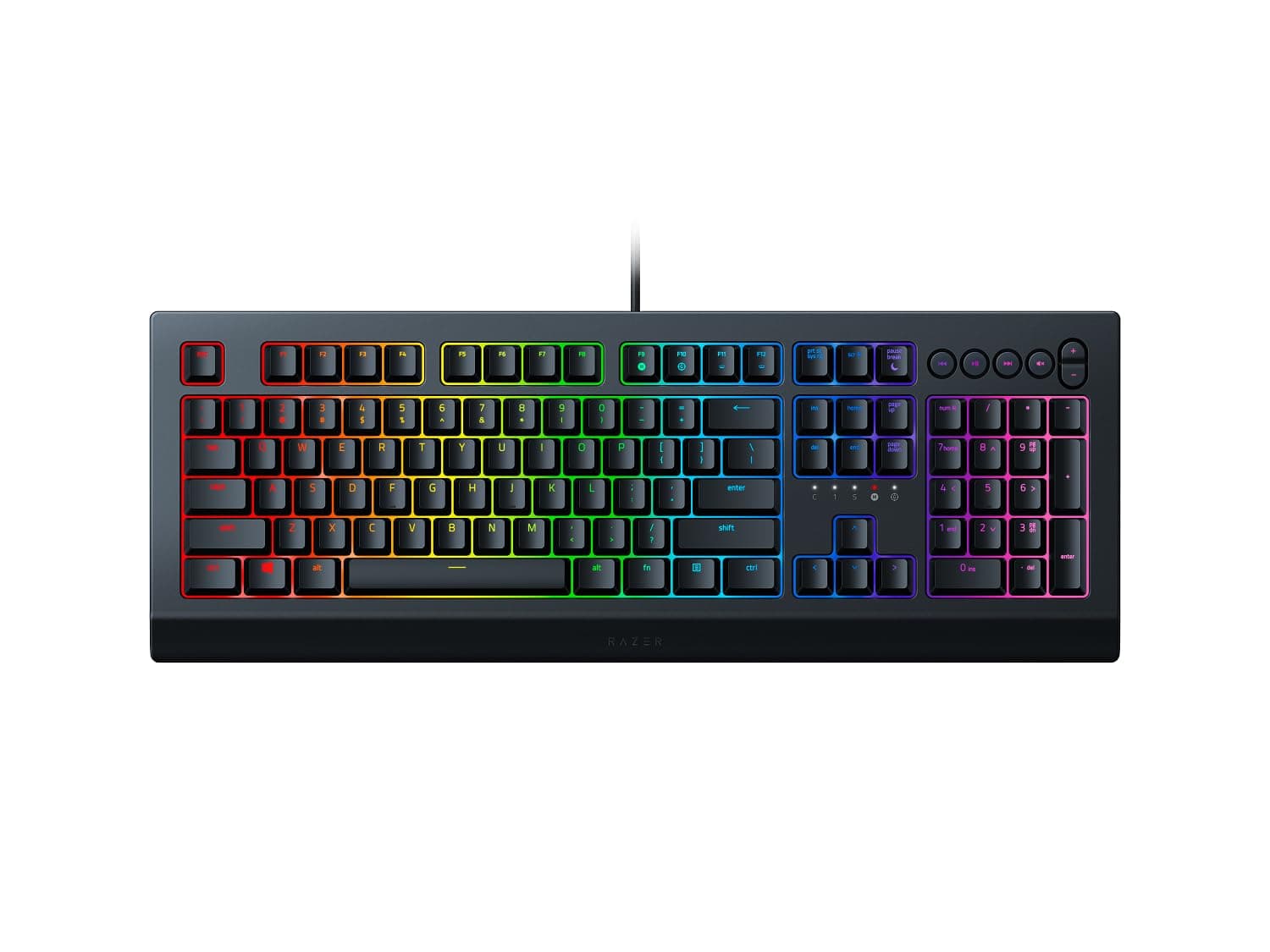 Teclado Gamer Razer Cynosa Chroma V2 Membrane Switch, Preto