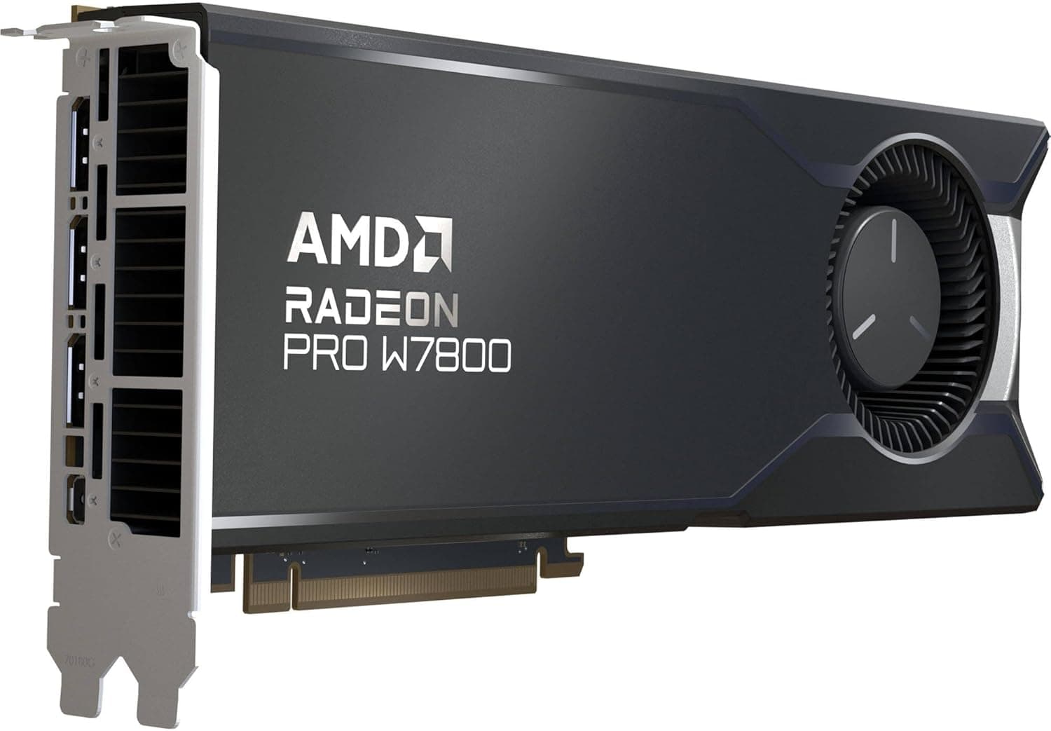 AMD Radeon™ Pro W7800, placa gráfica profissional, estação de trabalho, AI, renderização 3D, 32GB GDDR6, DisplaPort™ 2.1, AV1, 45 TFLOPS, 70 CUS, 260W TDP, 8K