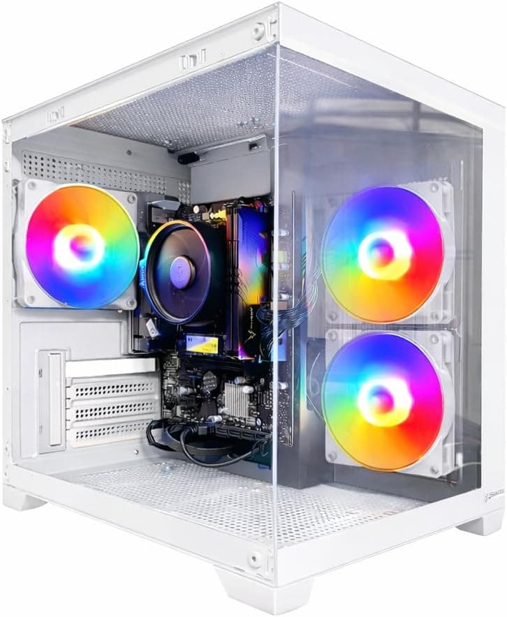PC GAMER AQUARIO WHITE 5600GT| 16GB RAM| 500GB| RADEON VEGAS 7| GABINETE COM 3 FANS RGB