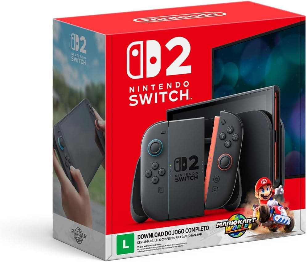 Bundle Nintendo Switch 2 + Mario Kart World - Modelo Nacional de Tomada