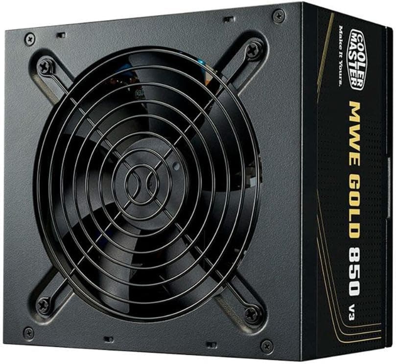 COOLER MASTER, FONTE COOLER MASTER ATX 3.1 850W MWE GOLD 850 V3 PFC ATIVO 80 PLUS GOLD COM CABO DE FORCA GARANTIA 5 ANOS