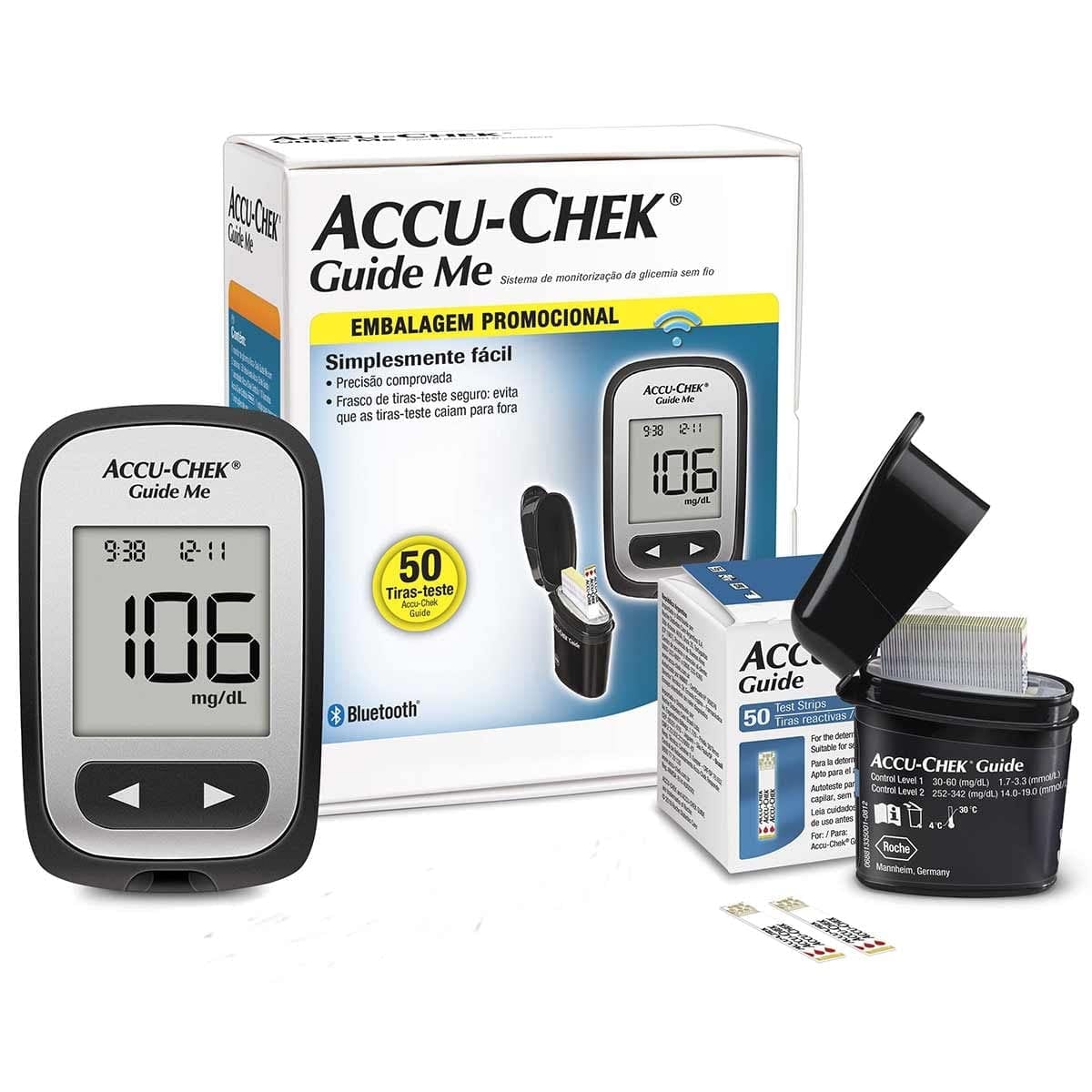 Kit Accu-Chek Guide Me Mg/Dl C/50Tiras : Amazon.com.br: Saúde e Bem-Estar