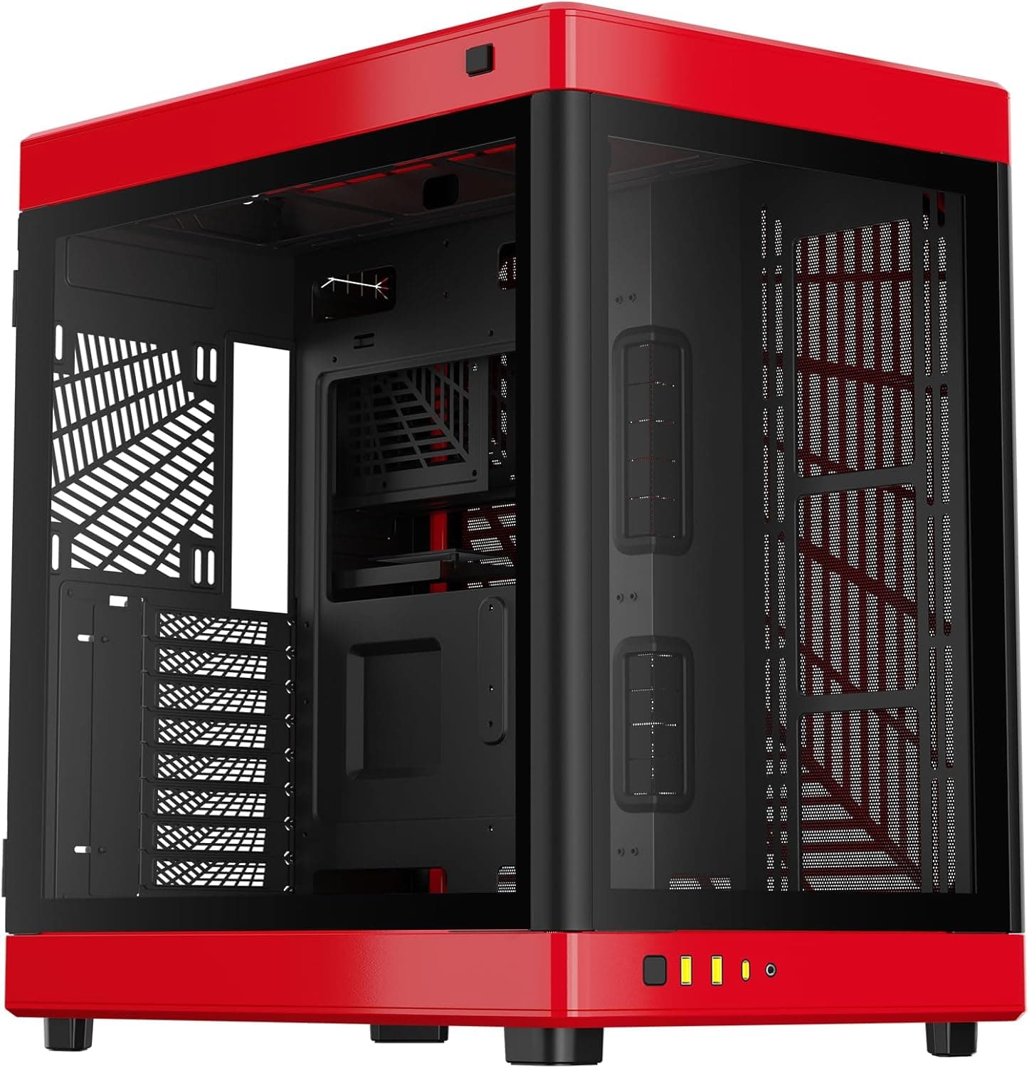 GABINETE GAMER GAMDIAS NESO P1 BR PRETO COM VERMELHO