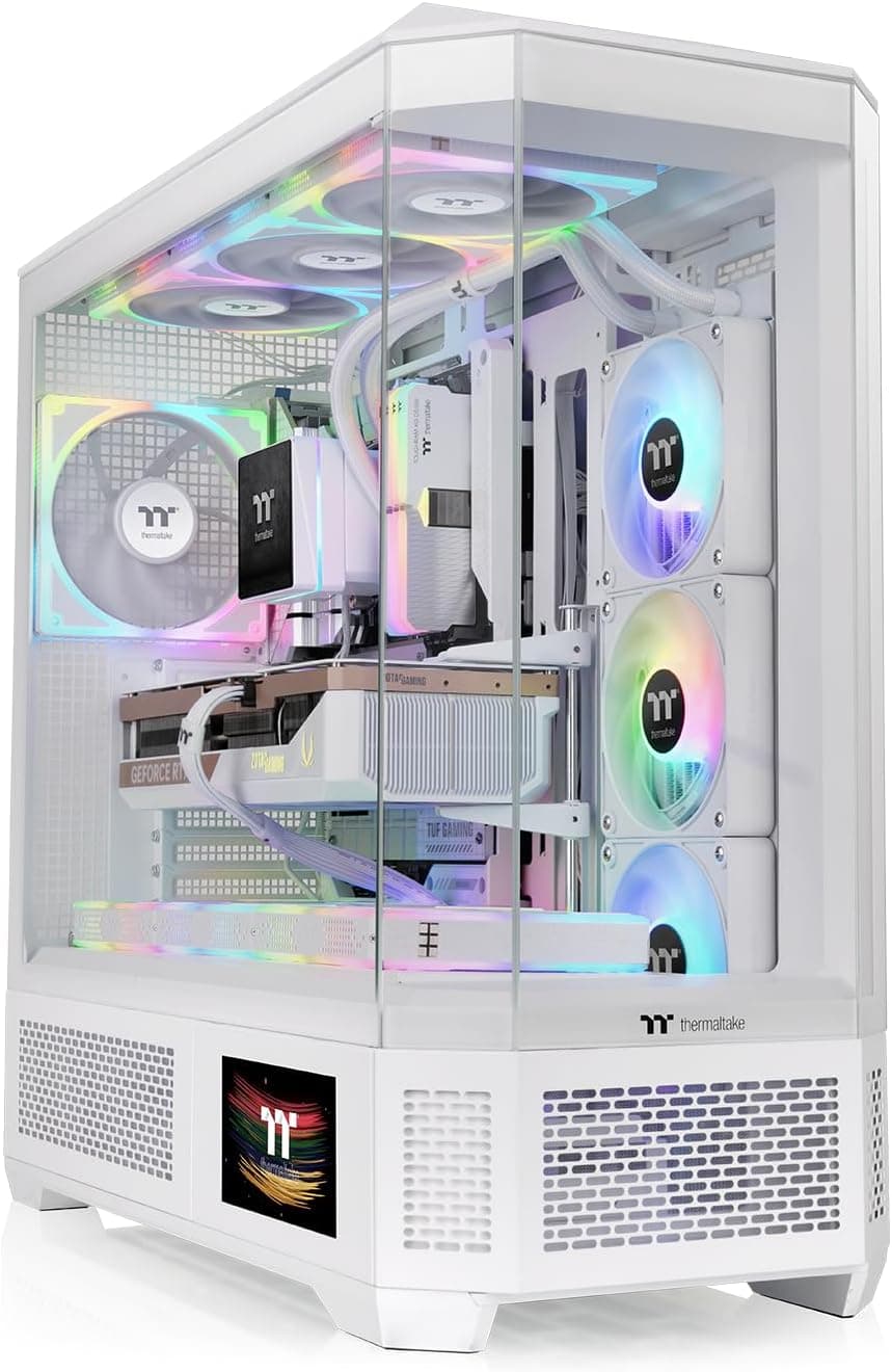 Gabinete Gamer Thermaltake View 600 TG, 4x Painéis de Vidro, Full-Tower, Sem Fans, Branco