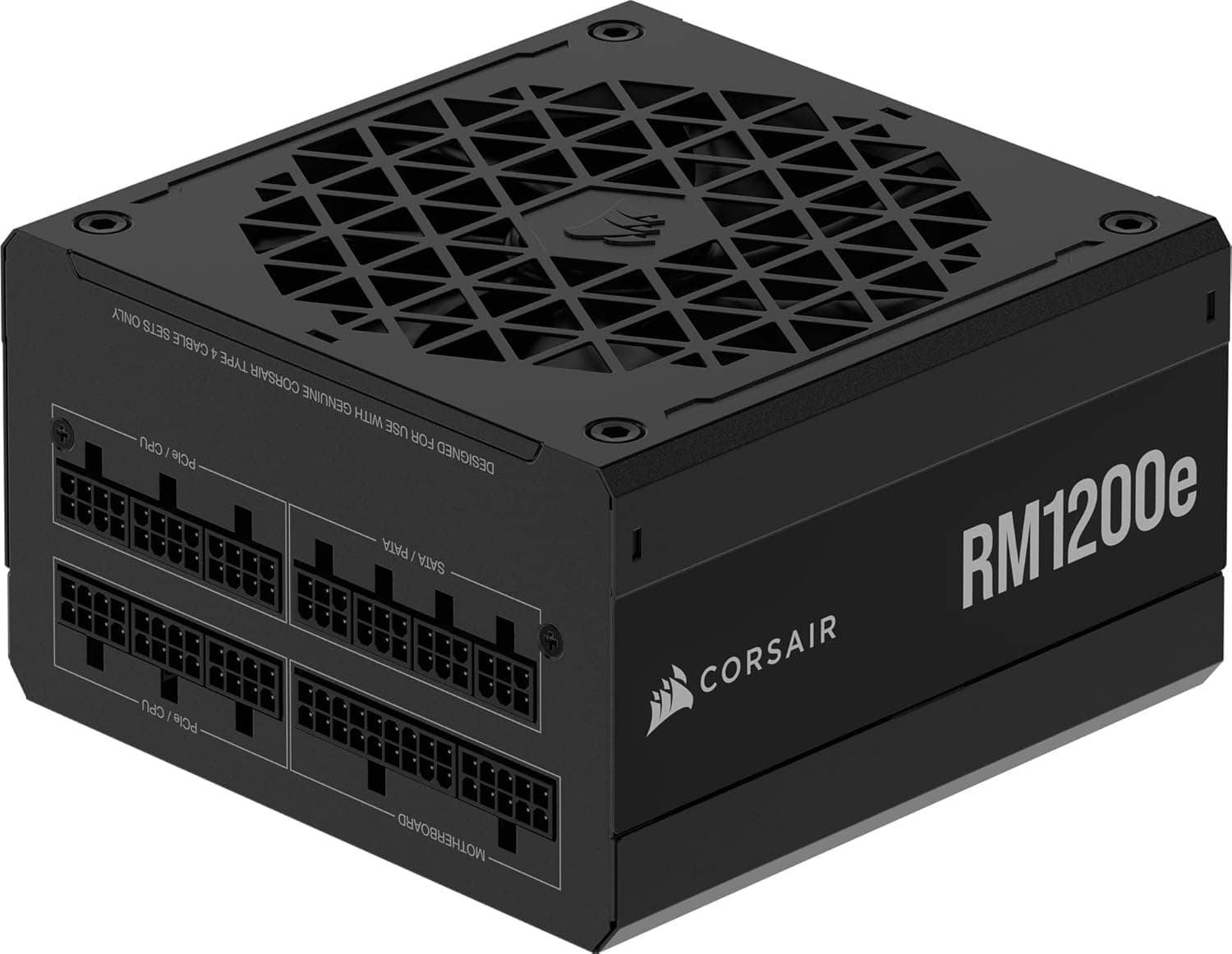 Corsair RM1200e Fonte 1200W, Full Modular com Cabos, ATX 3.1 PCIe 5.1, 80 Plus Gold, Preto, CP-9020258-BR