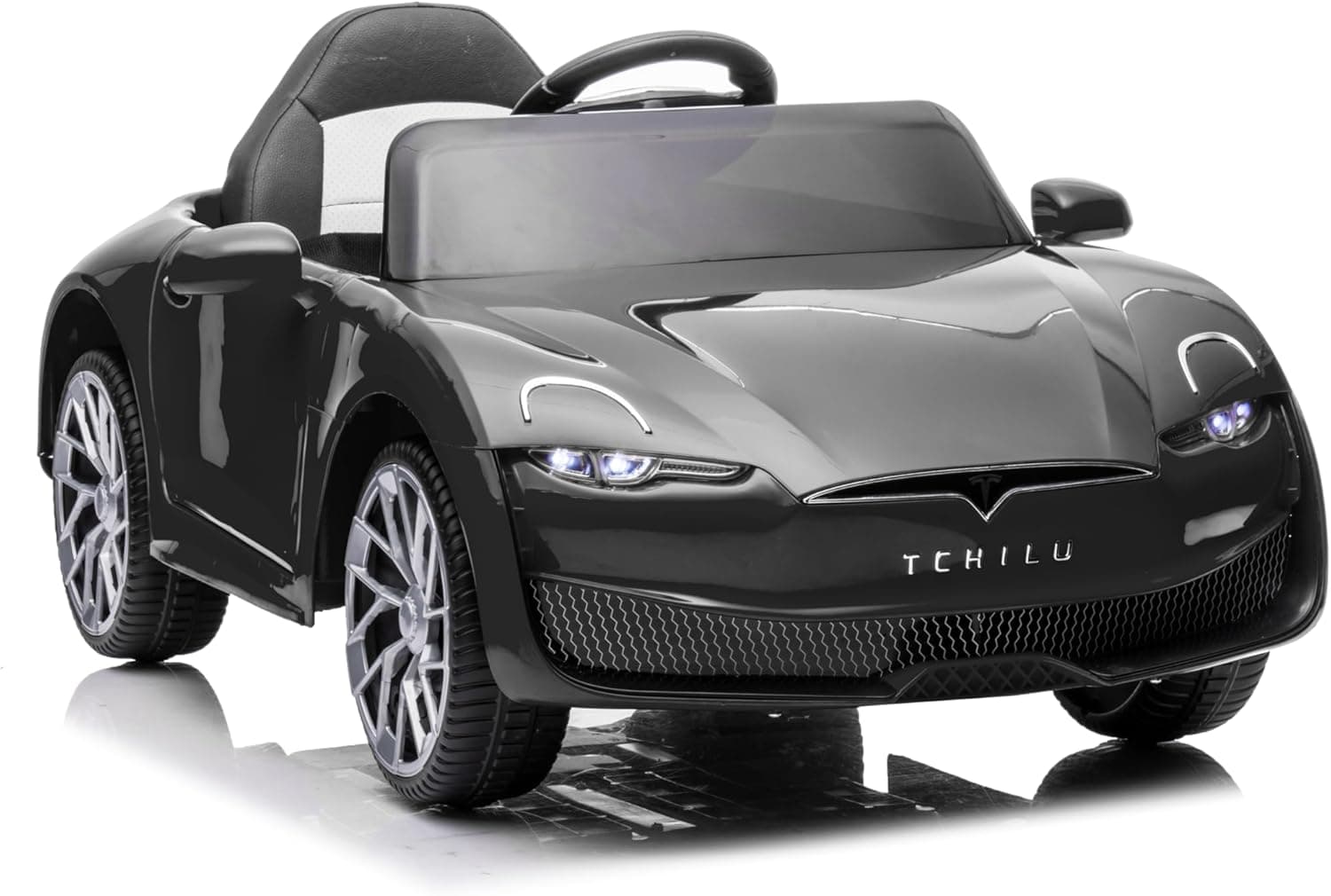 Bang Toys - Carrinho Elétrico Infantil Jet Panther 12V - com Luzes de LED, Sons, Entrada USB/MP3, Portas que Abrem e Controle Remoto - Suporta até 30kg - Cor Preto