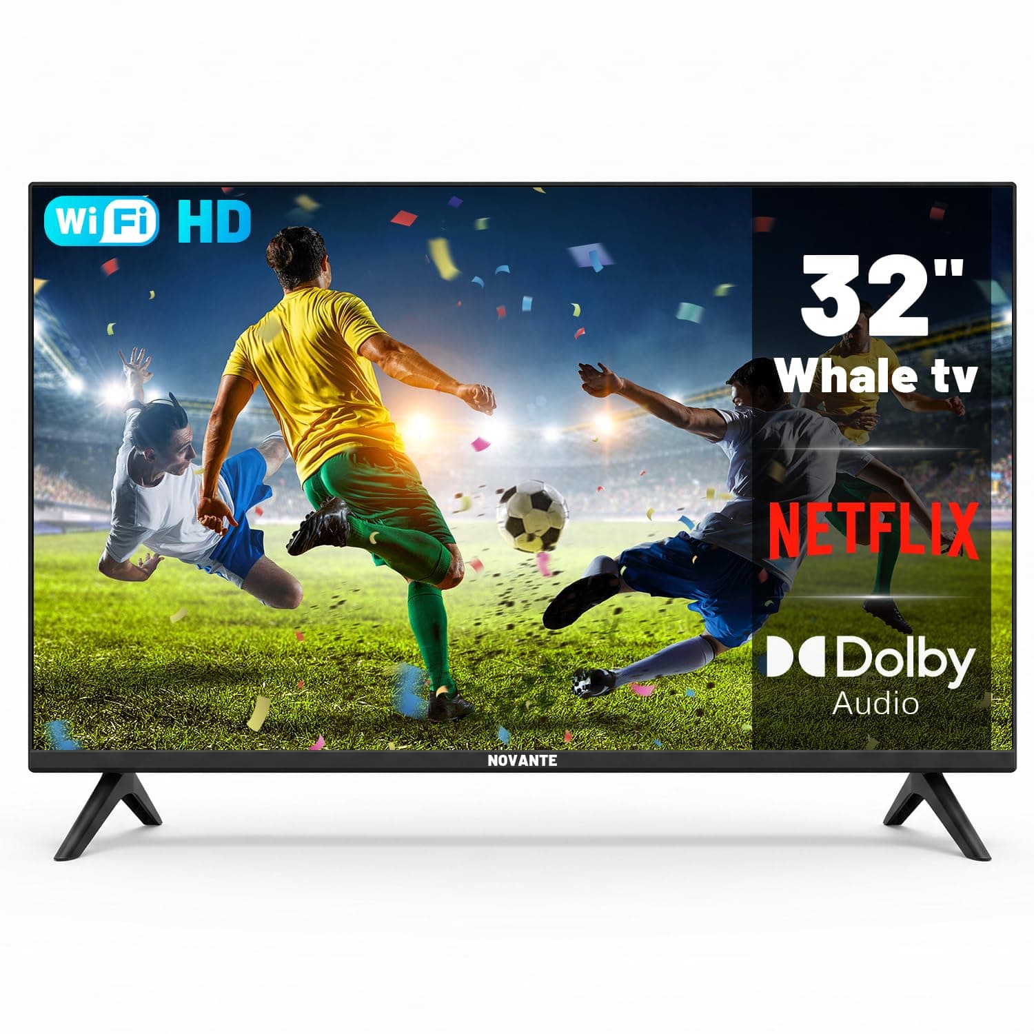 Smart TV 32 Polegadas, Android Whale 10.0, LED HD Ready, Wi-Fi e Bluetooth, Dolby Atmos, Netflix e YouTube, 3x HDMI