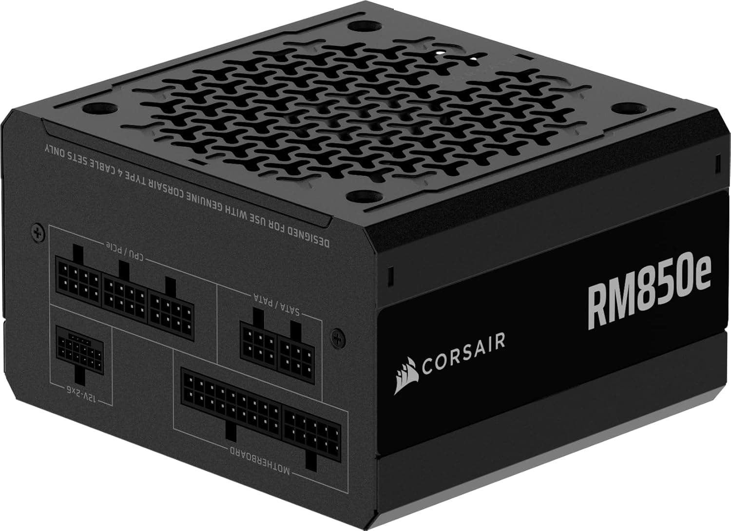 CORSAIR RM850e (2025) Fonte de alimentação ATX de baixo ruído totalmente modular com cabo 12V-2x6 – Compatível com ATX 3.1 e PCIe 5.1, eficiência Cybenetics Gold, capacitores classificados 105°C, modo