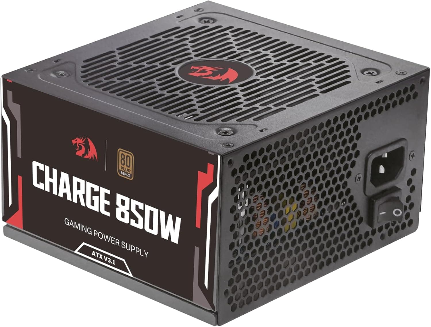Fonte Gamer Redragon Charge 850W Preto ATX 80 Plus Bronze Capacitores 100% Japoneses FRC-850