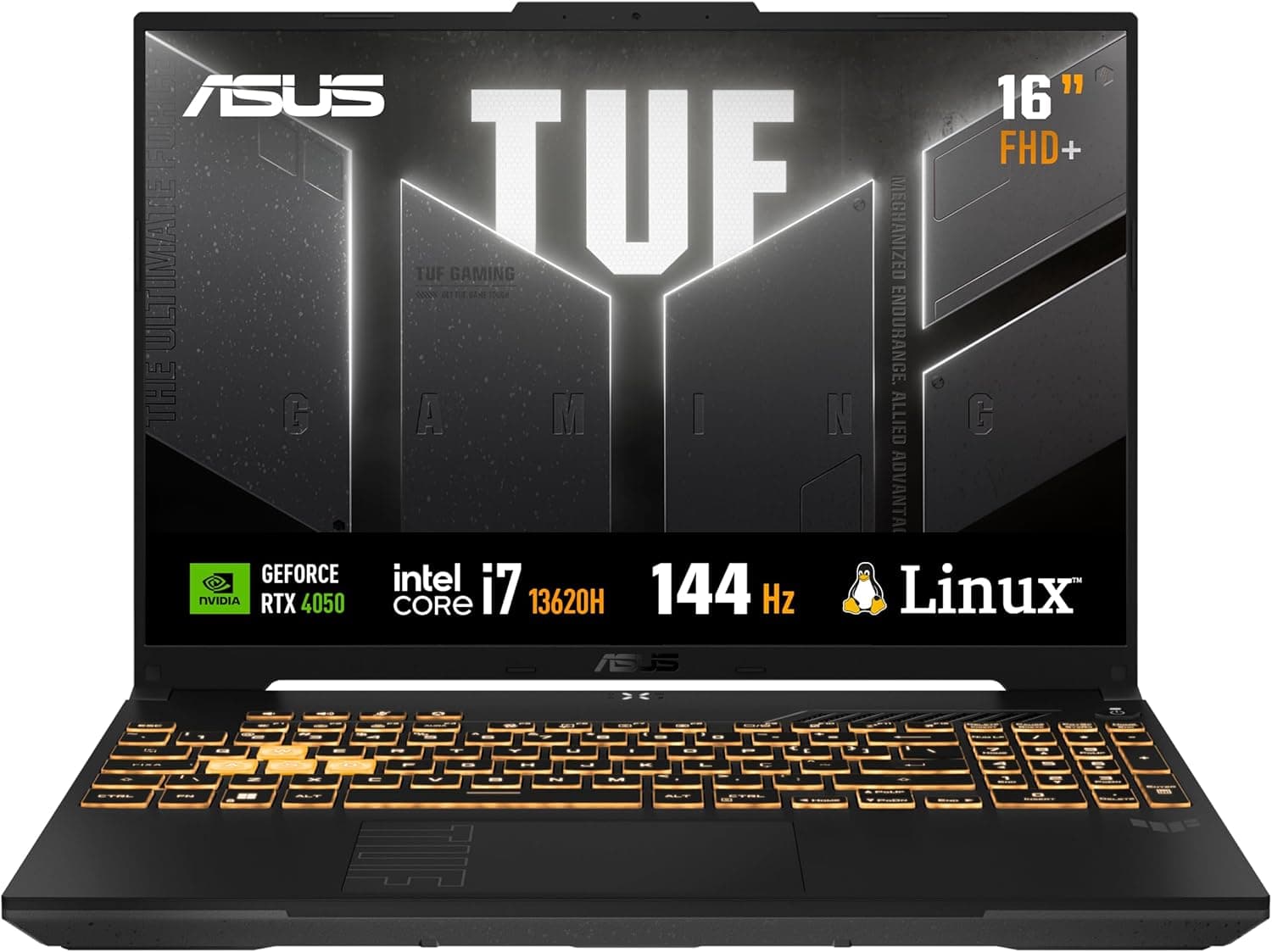 Notebook ASUS TUF Gaming F16 Intel Core i7, RTX 4050, 8 GB, 512 GB SSD, KeepOS, 16.0'' FHD, Mecha Gray - FX607VU-RL008