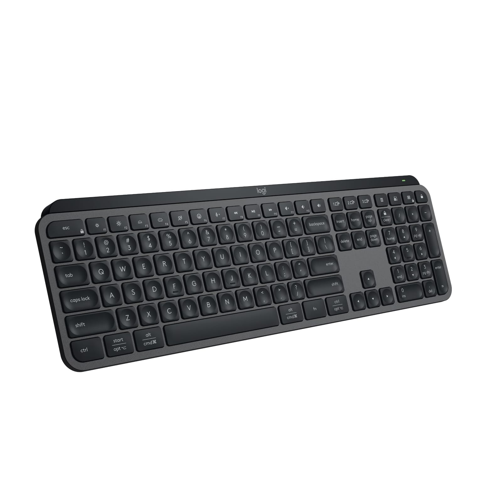 Teclado sem fio Logitech MX Keys S com Clique Silencioso, Teclas Programáveis, Iluminação Inteligente, Conexão Bluetooth ou Receptor USB Logi Bolt e Bateria Recarregável - Grafite | Amazon.com.br