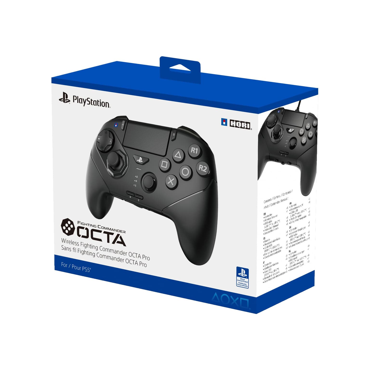 Controle sem fio Hori Octa Fighting Commander Para Jogos de Luta para PS5