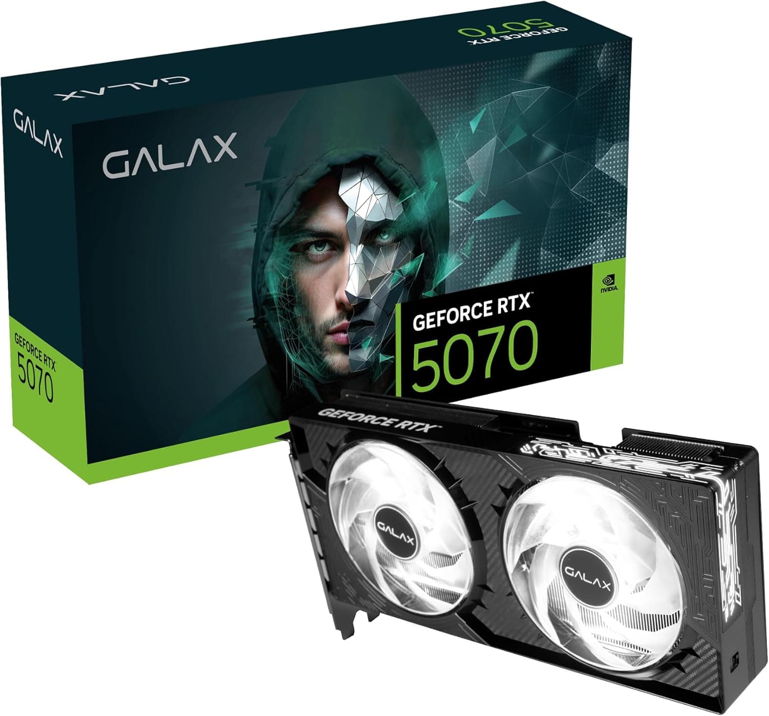 Placa de Video GALAX GeForce RTX 5070 2X 1-CLICK OC 12GB GDDR7 192BITS - 57NON7MDBROC