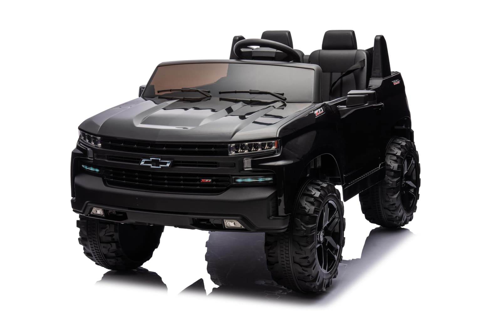 Bang Toys - Carrinho Elétrico Infantil Chevrolet Silverado 24V Licenciado com Controle Remoto, Portas que Abrem, LED, Sons, USB/MP3 e Bluetooth - Cor Preto : Amazon.com.br: Brinquedos e Jogos
