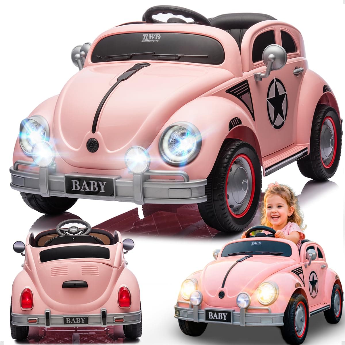 Mini Carrinho Elétrico Infantil Rosa 12v Com Controle : Amazon.com.br: Brinquedos e Jogos