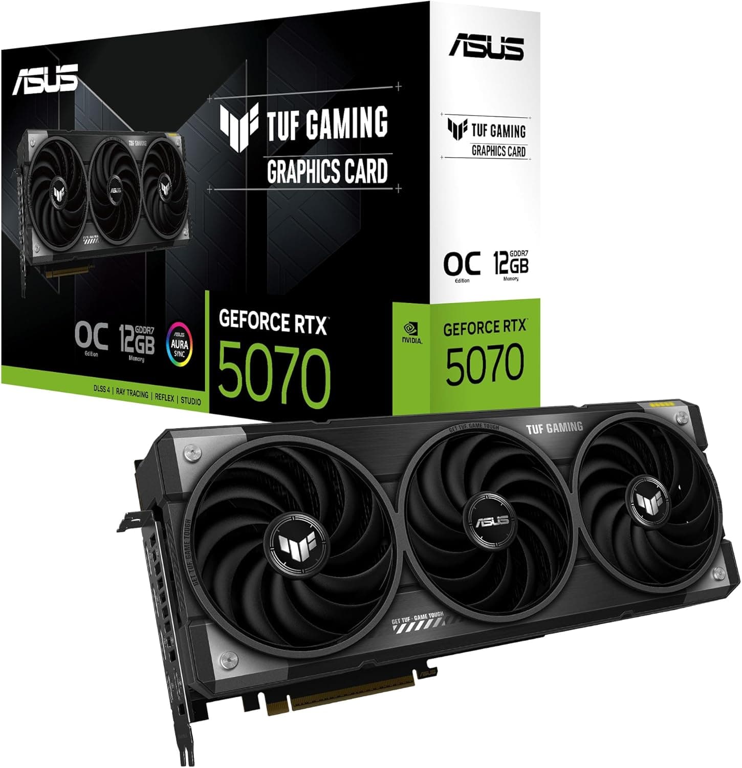 PLACA DE VIDEO ASUS TUF GAMING GEFORCE RTX 5070 GAMING OC 12GB GDDR7 192 BITS - TUF-RTX5070-O12G-GAMING