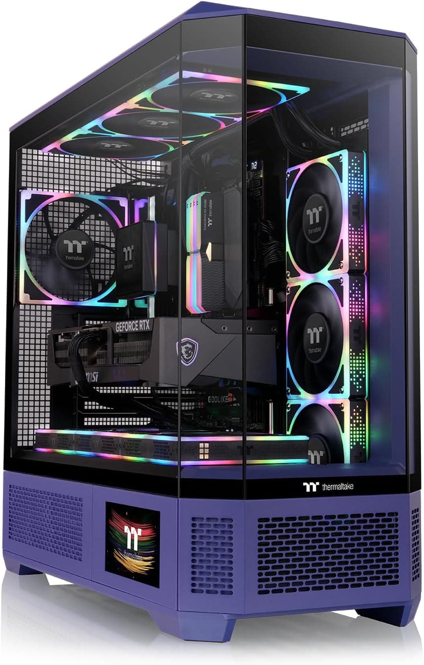Gabinete Gamer Thermaltake View 600 TG, 4x Painéis de Vidro, Full-Tower, Sem Fans, Roxo