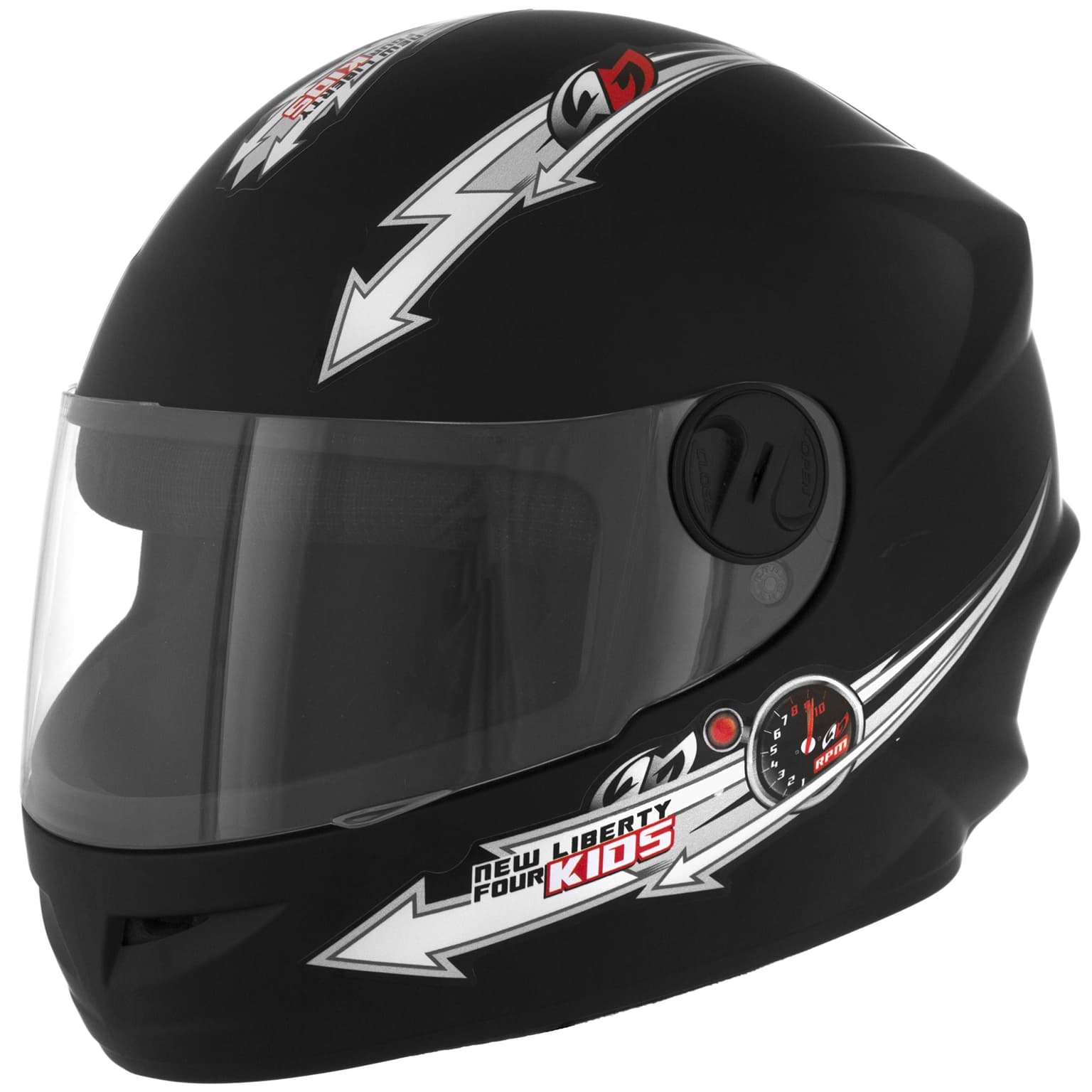 Pro Tork Capacete Moto Liberty Four Kids, Preto Fosco, Tam. 54 : Amazon.com.br: Esporte