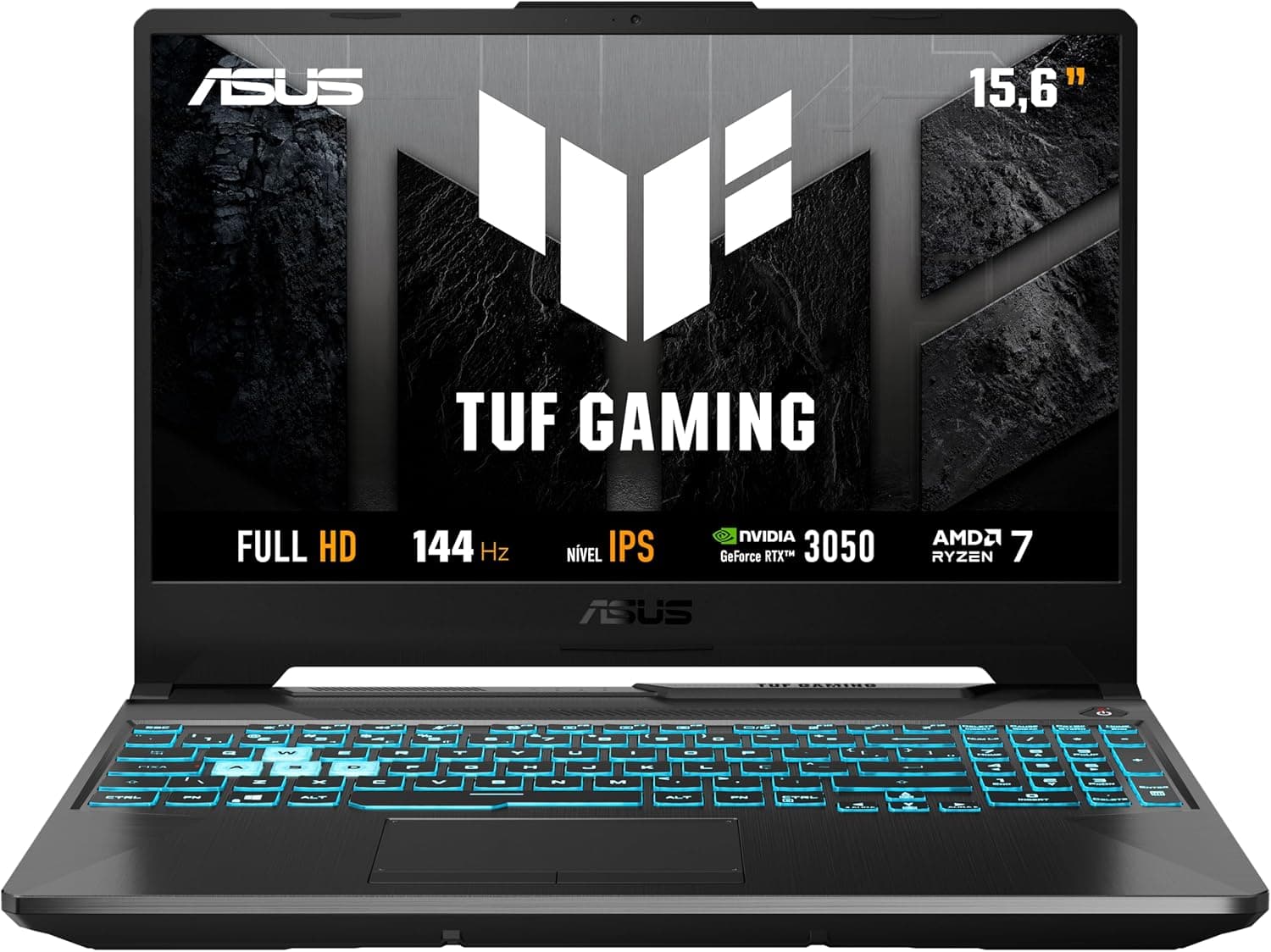 Notebook Gamer ASUS TUF Gaming A15, RTX3050 AMD RYZEN 7, 16 GB, 512 GB SSD, W11 Home, 15.6'' IPS 144Hz, Graphite Black - FA506NCG-HN217W