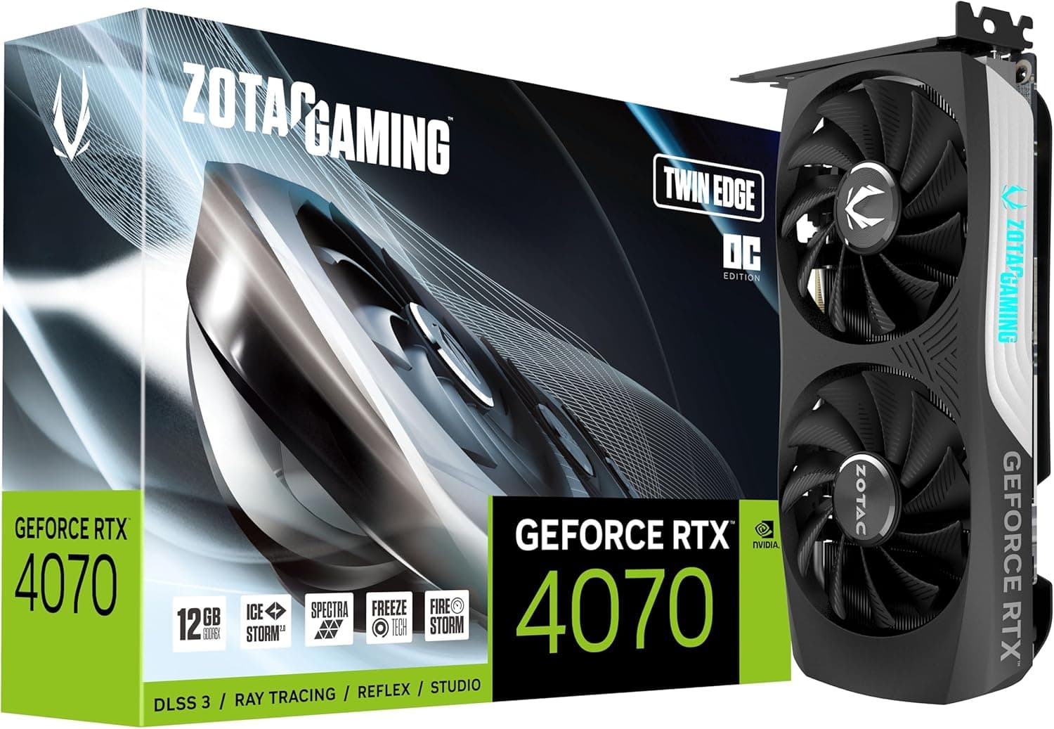 ZOTAC Placa gráfica GeForce RTX 4070 Twin Edge OC 12GB GDDR6X 192Bit DLSS 3